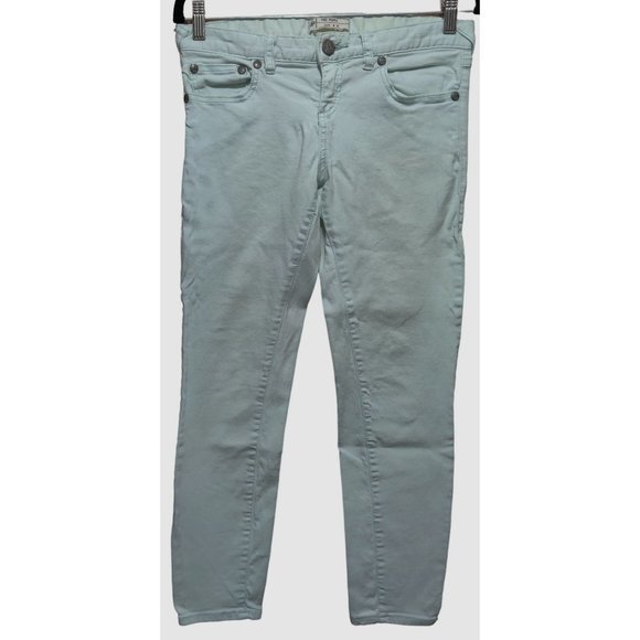 5‎ Pocket Ankle Skinny Jean Size 28 Robins Egg Blue - Picture 2 of 13